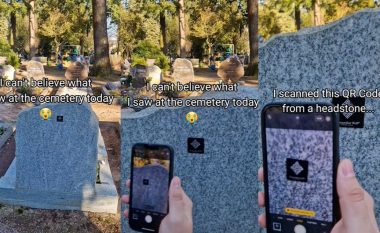 Burri hasi në një gur varri me një kod QR – kur e skanoi nuk mund ta imagjinonte se çfarë pa