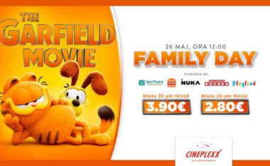 “Garfield the movie” vjen eksluzivisht në Cineplexx me eventin ‘Dita e Familjes’ – Ju presin shumë shpërblime dhe aktivitete të ndryshme