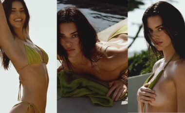 Kendall Jenner tregon figurën e saj mahnitëse, me bikini jeshile në fotografitë fundit