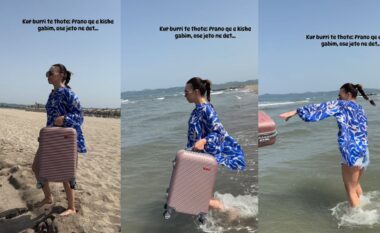 “Kur burri të thotë prano që e kishe gabim, ose jeto në det”, videoja e Jonidës me valixhe në dorë bëhet virale