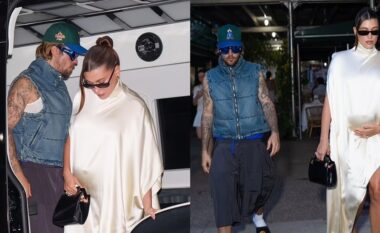 Merr vëmendje dukja e çiftit Bieber, Hailey shfaqet tejet elegante, ndërsa burri i saj Justin vishet çuditshëm, ndërsa dalin në New York