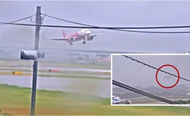 Pamje që tregojnë se si aeroplanët “anuluan uljet në aeroport” ndërsa tajfuni Shanshan goditi Japoninë