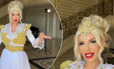 Edona James pozon në veshje tradicionale shqiptare