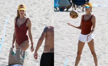 Alessandra Ambrosio tregon figurën e mrekullueshme në bikini, gjatë një dite plazhi në Santa Monica