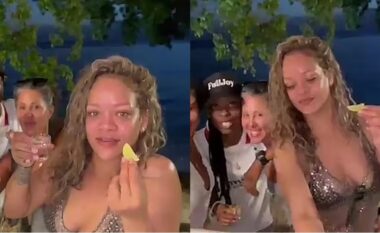 Rihanna duket e mrekullueshme pa grim, gjatë një mbrëmjeje me mikeshat në Barbados