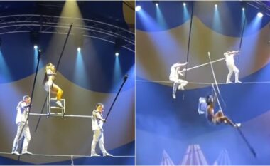 Performuesja e cirkut u dërgua me urgjencë në spital – momenti i rrëzimit të saj nga litari para audiencës së tmerruar në Angli