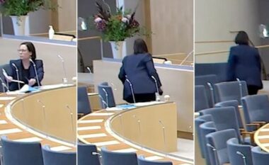 Ministrja e Jashtme e Suedisë u largua nga debati parlamentar pasi u hodhën domate në drejtim të saj
