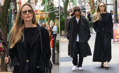 Angelina Jolie duket elegante, ndërsa shijon një ditë vjeshte me djalin e saj në New York