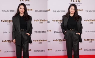 Selena Gomez shfaq një figurë elegante, ndërsa merr pjesë në një panel për filmin e saj të ri “Emilia Perez”