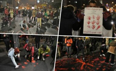 Sërish protesta në Novi Sad, qytetarët thërrasin: Vuçiq, duart i ke të përgjakura