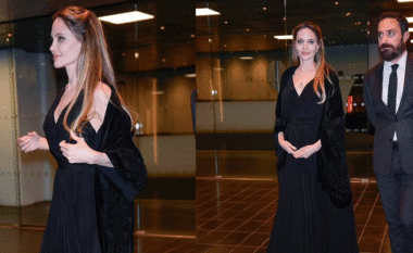 Angelina Jolie tërheq vëmendjen me elegancën e saj në New York, promovon filmin biografik “Maria”