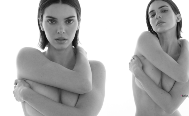 Kendall Jenner i rikthehet flokëve të errët, teksa pozon nudo