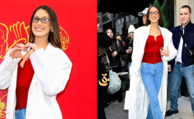 Bella Hadid shkëlqen me një pamje festive teksa viziton dyqanin “Orebella” në New York