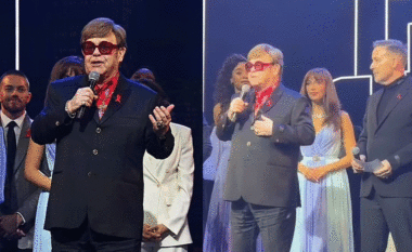 Sir Elton John zbulon humbjen e shikimit dhe falënderon bashkëshortin e tij në një moment emocional në Londër