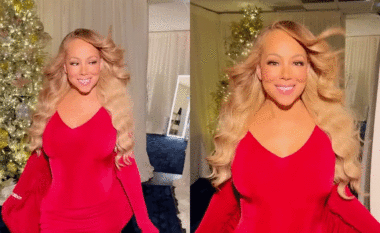 Mariah Carey tregon se mbetet “Mbretëresha e Krishtlindjeve” ndërsa shkëlqen me të kuqe për të mirëpritur dhjetorin