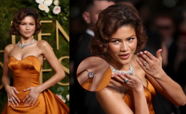 Zendaya ndez thashethemet për fejesën në ‘Golden Globes’ 2025 me unazë diamanti dhe tatuazh të vogël