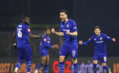 Arbër Hoxha shkëlqen me gol dhe asistim në fitoren e Dinamo Zagrebit