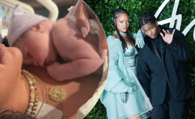 Rihanna mahnit fansat me disa fotografi të rralla, menjëherë pas lindjes
