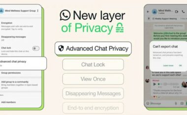 WhatsApp prezanton mbrojtjen e re të privatësisë së bisedës