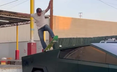Tesla Cybertruck tani po përdoret edhe për skateboard – publikohen pamjet