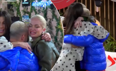 Danja, Loredana, Gerta e Gjesti krijojnë një moment të ngrohtë, teksa qëndrojnë të përqafuar, duke kënduar në oborrin e shtëpisë