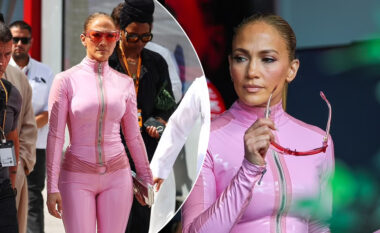 Jennifer Lopez shkëlqen me veshje rozë në Arabinë Saudite përpara performancës në F1