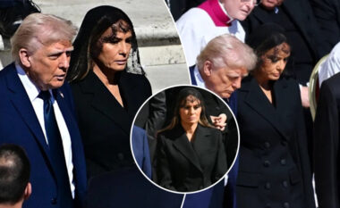 Melania Trump duket me stil edhe në varrimin e Papës – me fustan të zi e shami mbi kokë bën homazhe në Vatikan