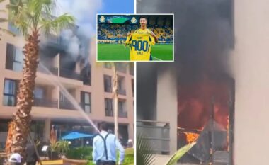 Një zjarr i madh përfshin hotelin e Cristiano Ronaldos në Marrakesh, punonjësit evakuohen