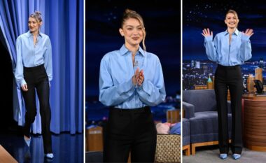 Trendi i Gigi Hadid: Si ta veshësh këmishën klasike blu me stilin e duhur!