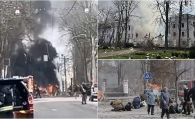 Momenti kur raketa ruse bie në qytetin ukrainas Sumy – sulme nga të cilat mbetën më shumë se 30 të vdekur