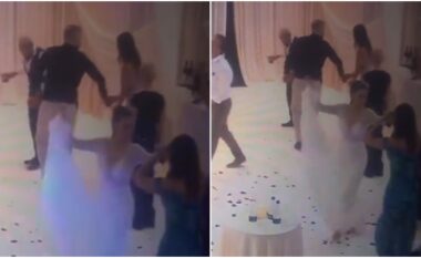 Deshi të hidhte shampanjë në dasmë – momenti kur ish-banori i afrohet Loredanës dhe ia largon nga dora