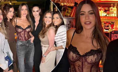 Sofia Vergara merr vëmendje me dukjen, teksa shijon një natë vajzash në Madrid