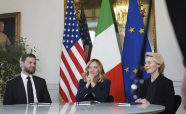 Meloni organizon bisedime midis Von der Leyen dhe JD Vance