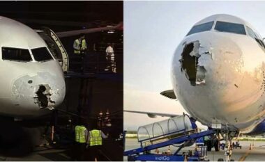 Gjatë fluturimit erërat dhe breshëri godasin aeroplanin, ia dëmtojnë “hundën” fluturakes – pasagjerët në Indi rrëfejnë tmerrin