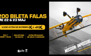 200 bileta falas më 22 dhe 23 maj në CineStar