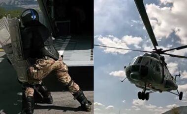 Ushtarët italianë të KFOR-it zhvillojnë stërvitje me helikopterë dhe pajisje për kontrollin e turmave