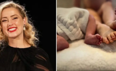Amber Heard mirëpret binjakët Agnes dhe Ocean