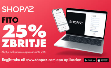 Fito 25% zbritje duke u regjistruar në shopaz.com
