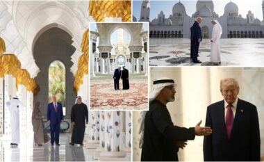 Trump vlerëson ‘kulturën e pabesueshme’ të Islamit teksa zbath këpucët dhe bën një vizitë të rrallë presidenciale në një xhami në Abu Dhabi