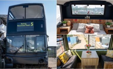 Një mjeshtër e shndërroi një “autobus londinez” në një apartament me dy dhoma gjumi