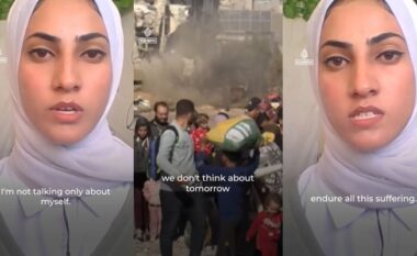 “Nuk mendojmë për nesër, sepse nuk e dimë a jemi gjallë apo vdekur”, vajza nga Palestina emocionon me një video-mesazh