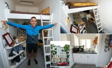 Paguan 1,400 funte në muaj për të jetuar në një nga apartamentet më të vogla të Londrës, burri zbulon problemin e vetëm në lagjen  e milionereve – nuk është madhësia