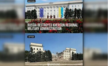 Bombat ruse shkatërrojnë ndërtesën e administratës në Kherson