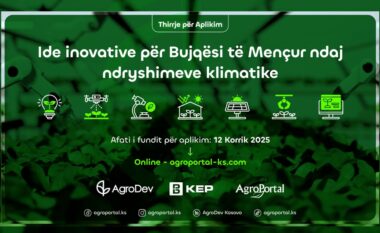 15,000 € për idenë më të mirë inovative për Bujqësi të Mençur ndaj ndryshimeve klimatike