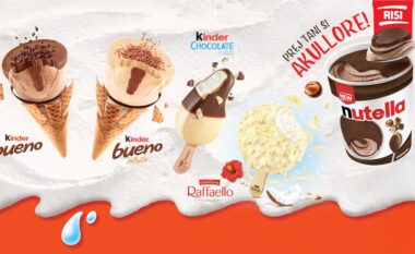 Risia më e ëmbël e verës: Akulloret Kinder dhe Nutella –akullore që s’mund t’i thuash “JO”
