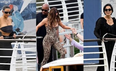 Kim, Khloe dhe Kris arrijnë në Venecia për dasmën e Jeff Bezos me Lauren Sanchez