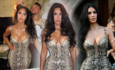 Kim Kardashian shkëlqen në Venecia me fustan lëkure, duket elegante dhe joshëse