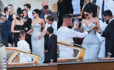 Kylie Jenner u kritikua për zgjedhjen e fustanit në dasmën e Jeff Bezos me Lauren Sanchez