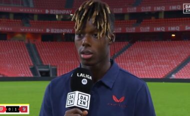 Nico Williams fillon xhirimet e videos së lamtumirës për tifozët e Athletic Bilbaos