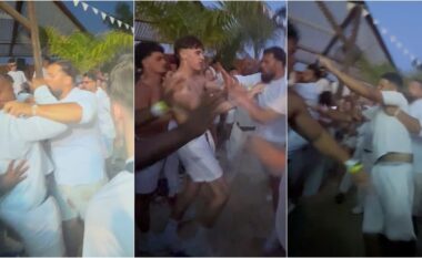 Nga festa në kaos: Pamje dramatike të një sherri që shpërtheu në një klub plazhi në Zante, Greqi